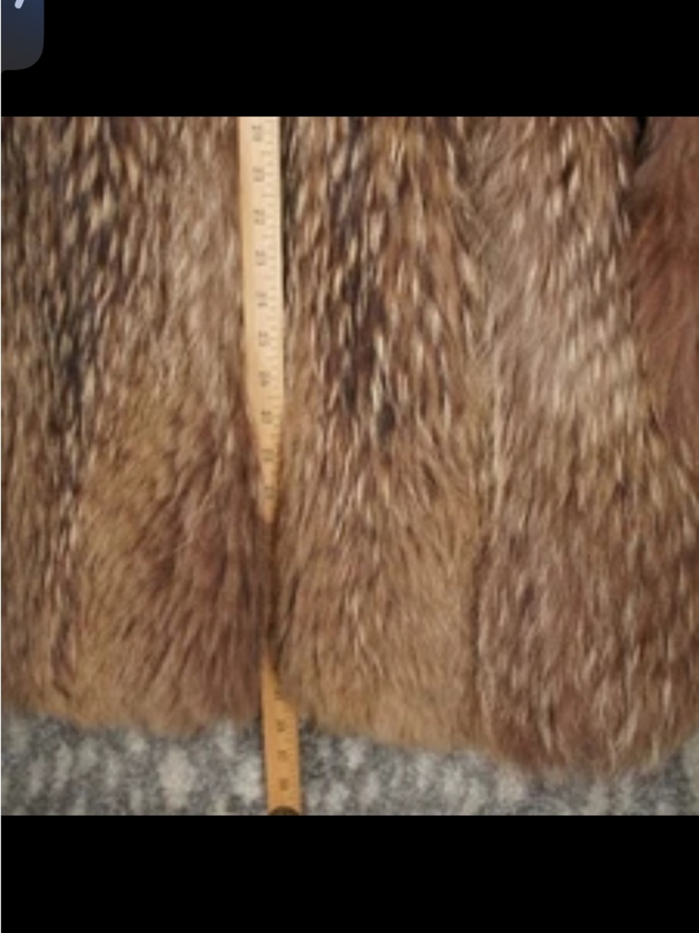 Vintage Japanese Raccoon Fur Coat Jacket Womens Size M Brown Striped Tanuki 80s - Picture 14 of 15